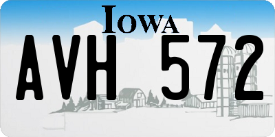 IA license plate AVH572