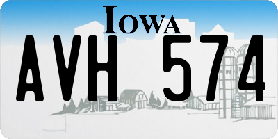 IA license plate AVH574