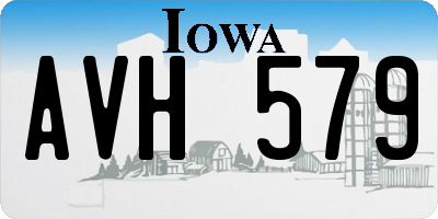 IA license plate AVH579