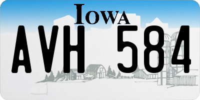 IA license plate AVH584