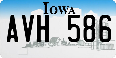 IA license plate AVH586