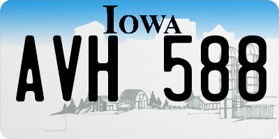 IA license plate AVH588