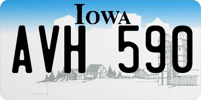 IA license plate AVH590