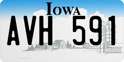 IA license plate AVH591
