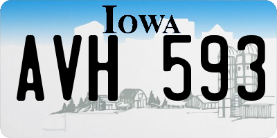 IA license plate AVH593