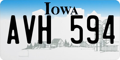 IA license plate AVH594