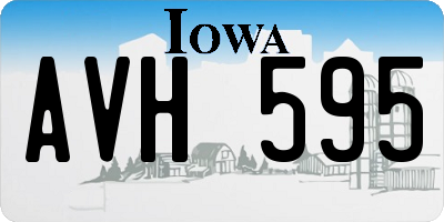 IA license plate AVH595