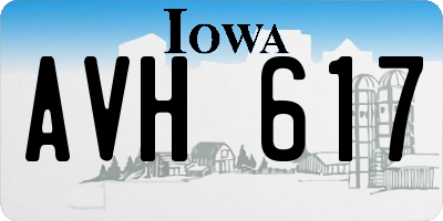 IA license plate AVH617