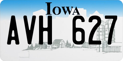 IA license plate AVH627