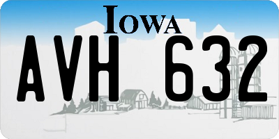 IA license plate AVH632