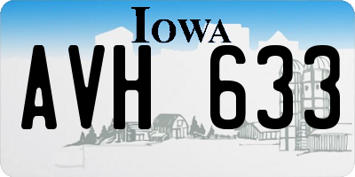 IA license plate AVH633