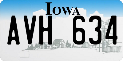 IA license plate AVH634