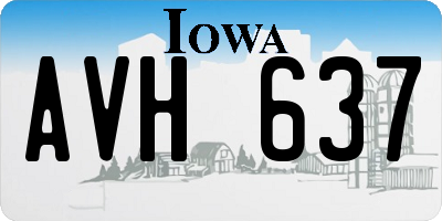 IA license plate AVH637