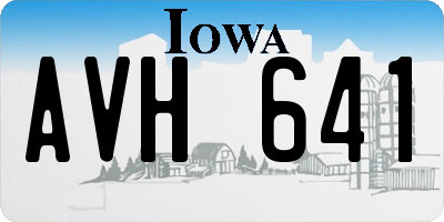 IA license plate AVH641