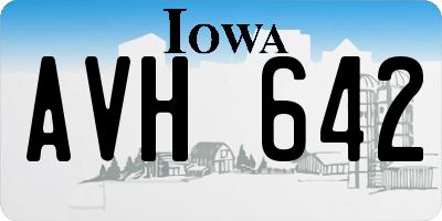 IA license plate AVH642