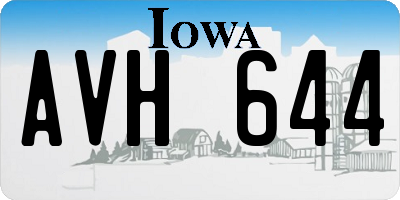 IA license plate AVH644