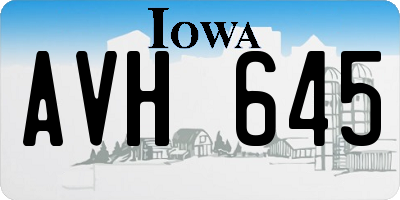 IA license plate AVH645