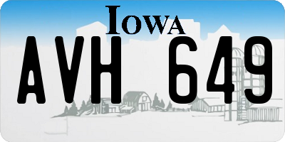 IA license plate AVH649