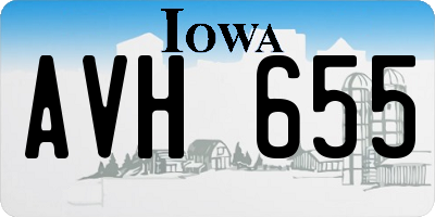 IA license plate AVH655