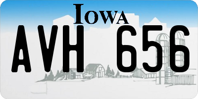 IA license plate AVH656