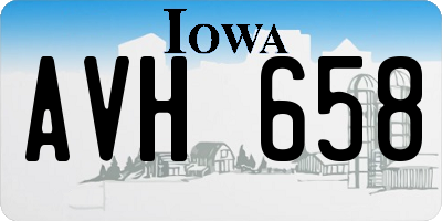 IA license plate AVH658