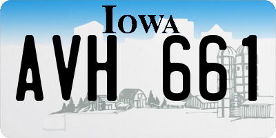 IA license plate AVH661