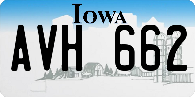 IA license plate AVH662