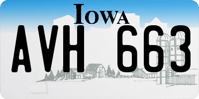 IA license plate AVH663