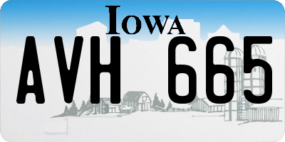 IA license plate AVH665