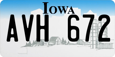 IA license plate AVH672