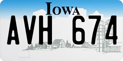 IA license plate AVH674