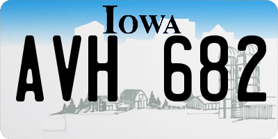 IA license plate AVH682