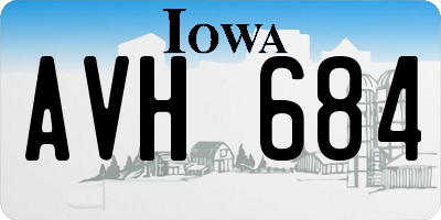 IA license plate AVH684