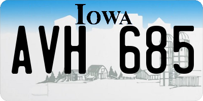 IA license plate AVH685