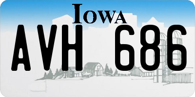 IA license plate AVH686