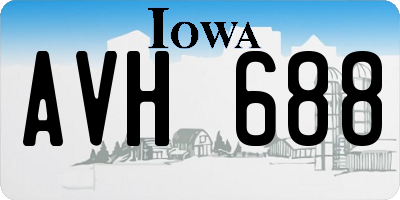 IA license plate AVH688