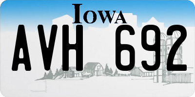 IA license plate AVH692