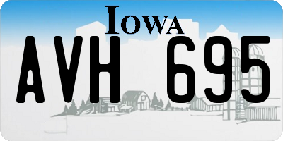 IA license plate AVH695
