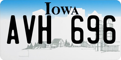 IA license plate AVH696