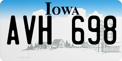 IA license plate AVH698