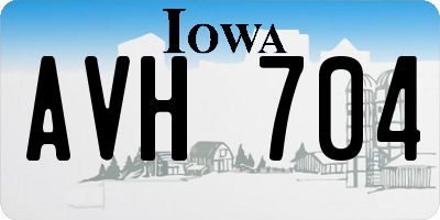 IA license plate AVH704