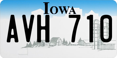 IA license plate AVH710