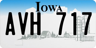 IA license plate AVH717