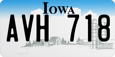 IA license plate AVH718