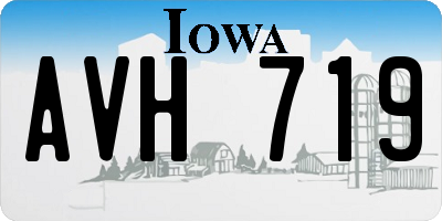 IA license plate AVH719