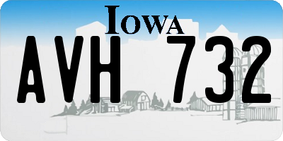 IA license plate AVH732