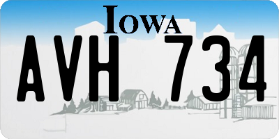 IA license plate AVH734
