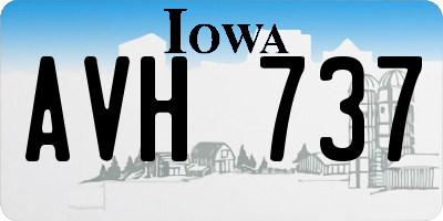 IA license plate AVH737