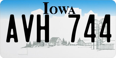 IA license plate AVH744
