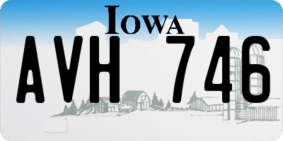 IA license plate AVH746
